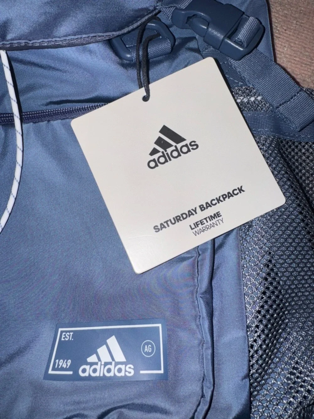 adidas Navy Blue Everyday Backpack with Front Pocket - Picture 3 of 6